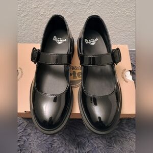 Dr. Martens Mariel II Black Patent Mary Janes